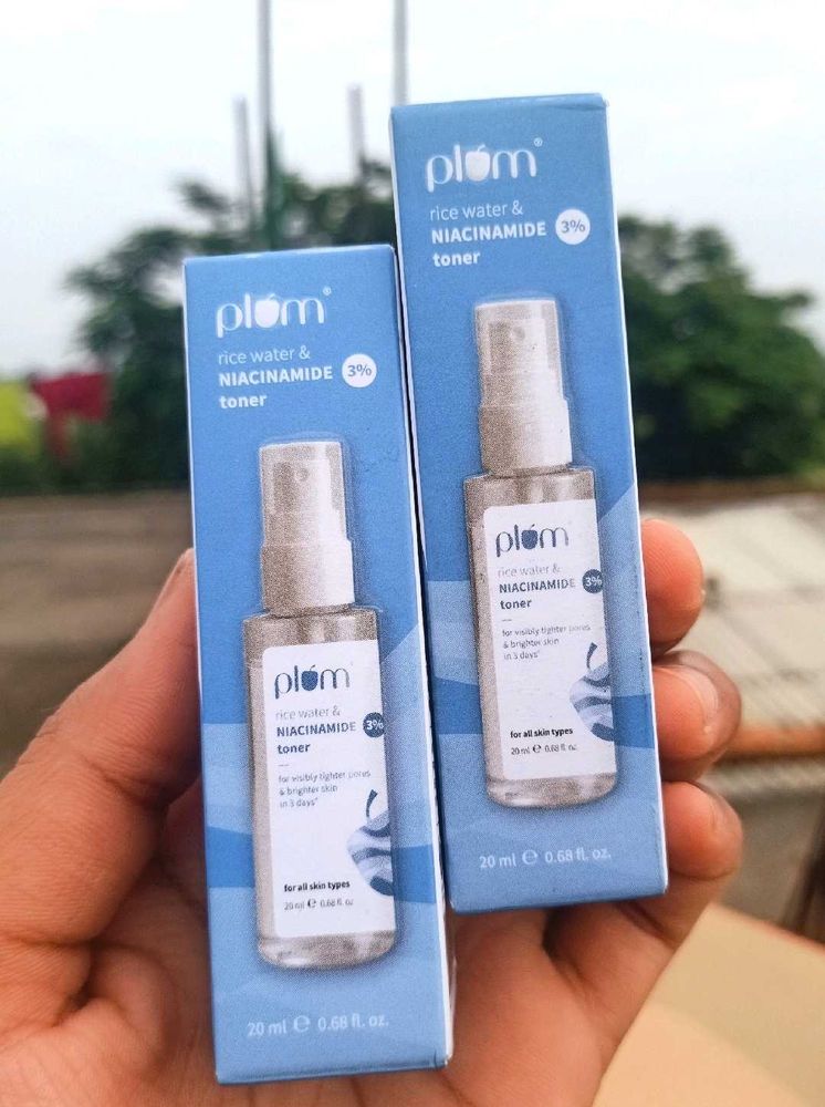 Plum 3% Niacinamide &amp; Rice Water Face Toner Pack 2