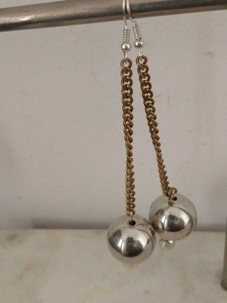 Chunky Ball Chain Drop Earrings