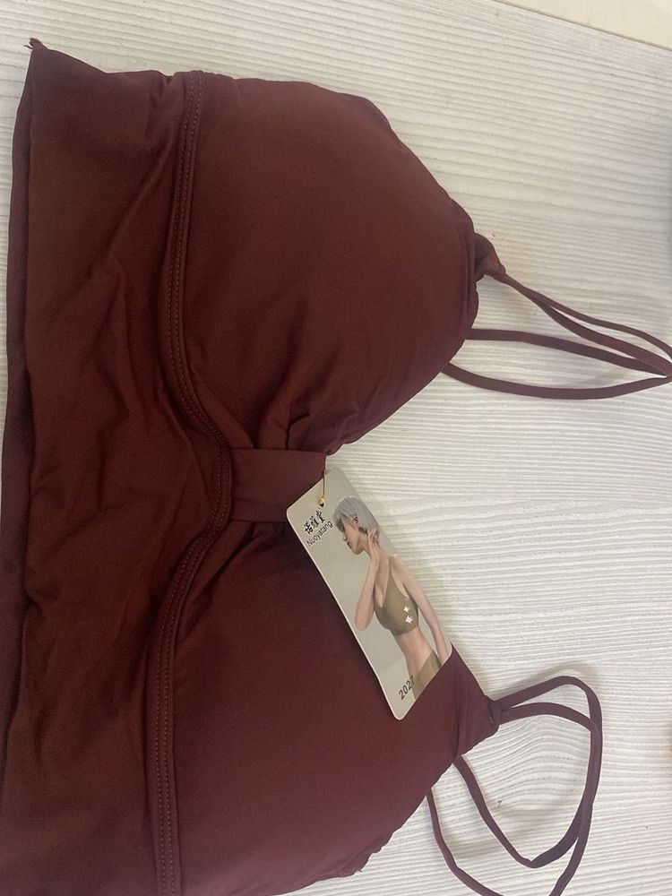 Burgundy Bralette Top