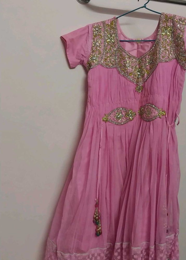 y2k Pink Embroidered Kurta