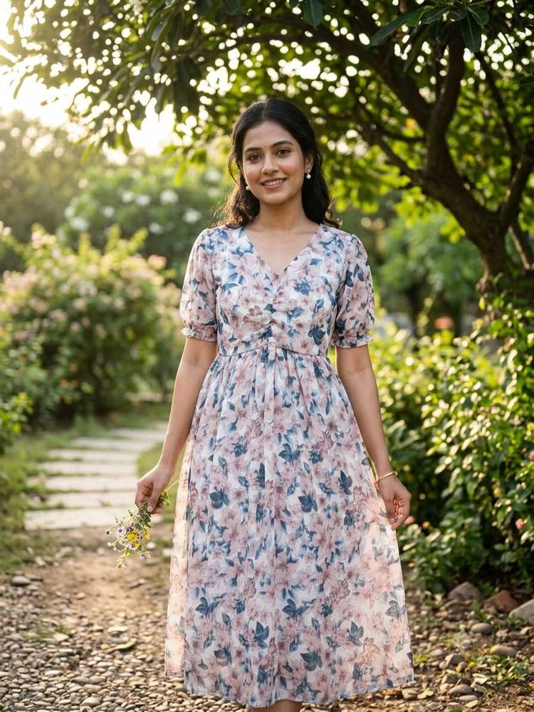 Floral Print Midi Dress