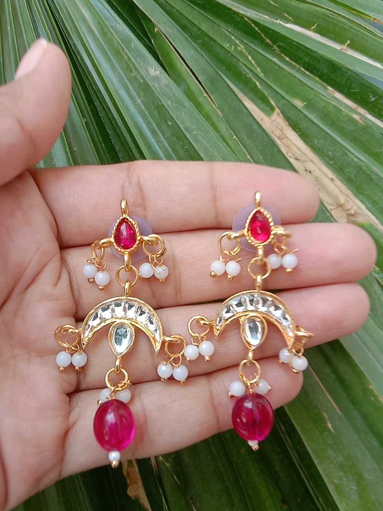 rajputi Designer Chandbali Earrings