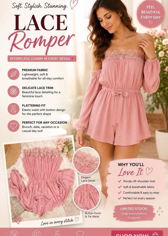 Chic Lace Romper for Women