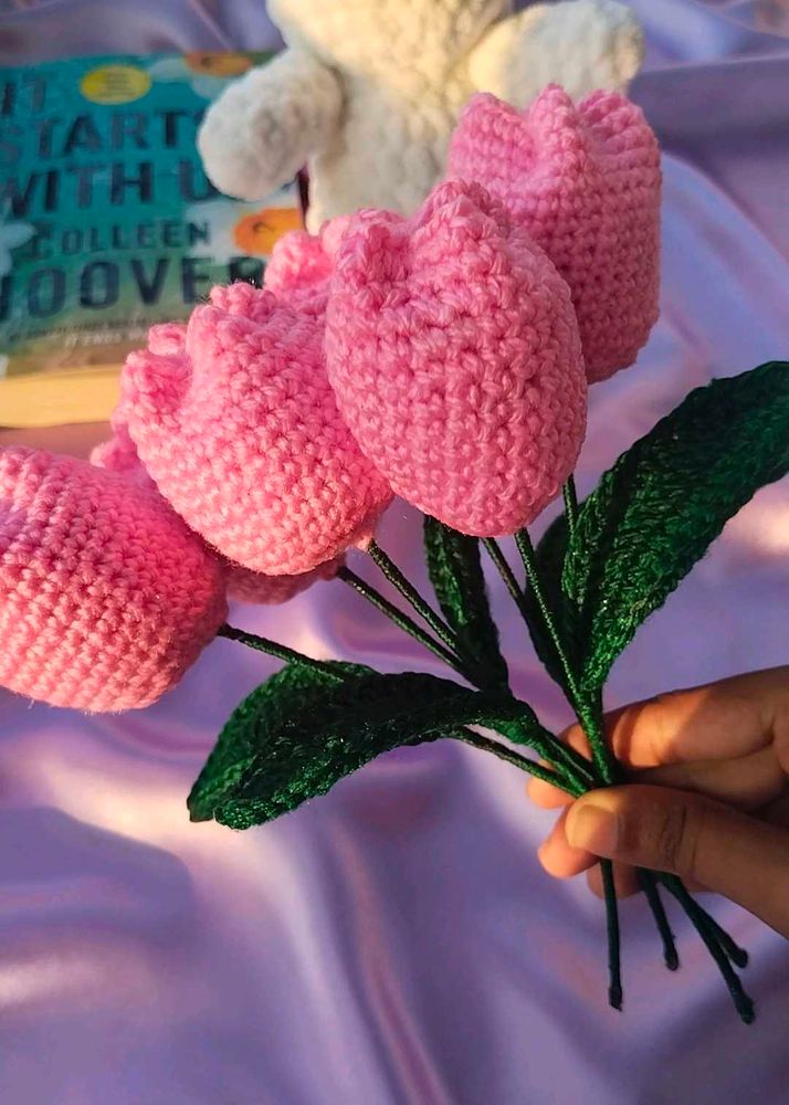 Crochet Pink Tulips 🌷💗