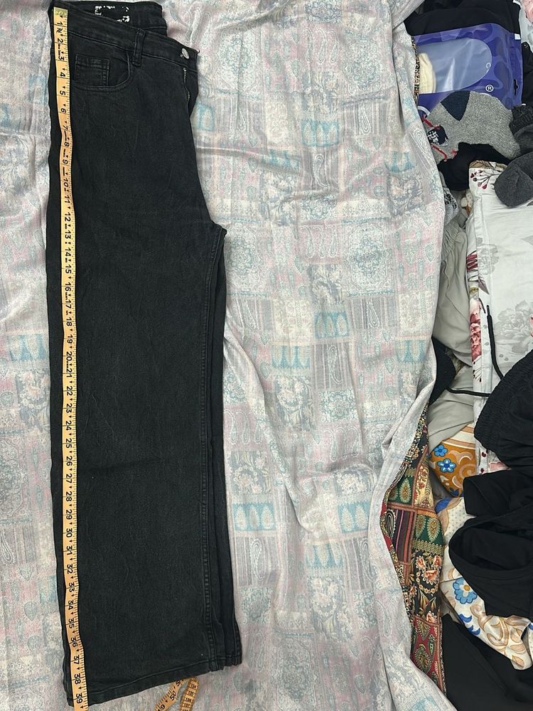 Washed Classic Black Denim Jeans