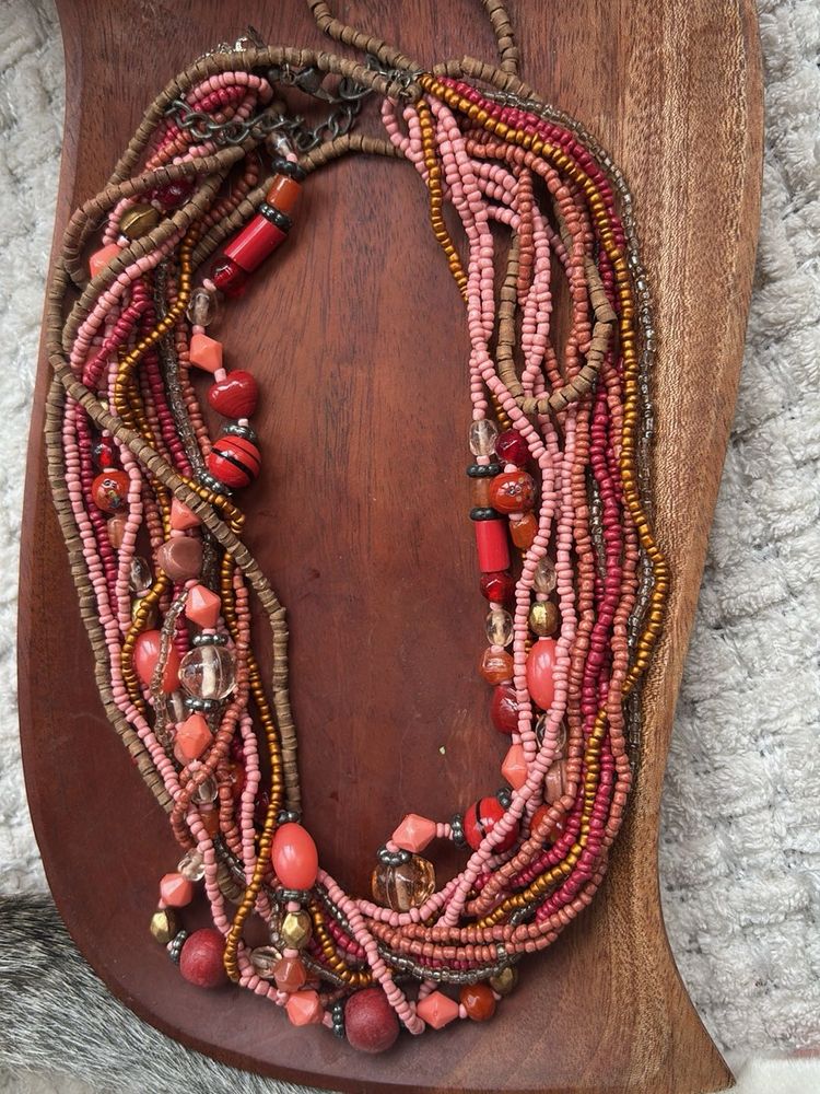 Bohemian Beaded Layered Necklace