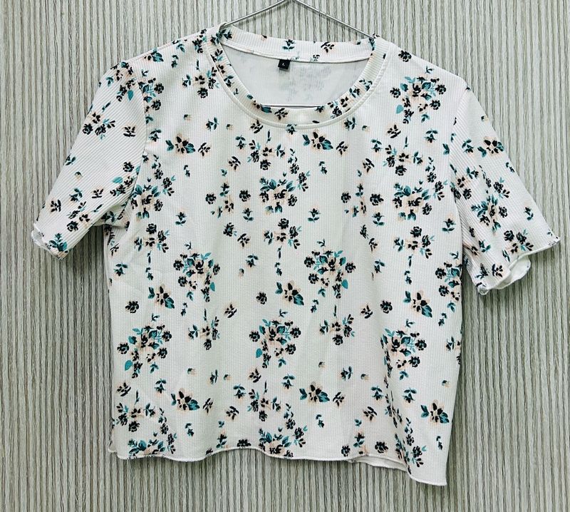 Floral Print Knit Top