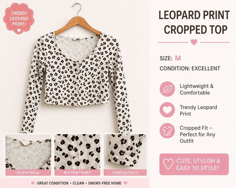 Leopard Print Cropped Top