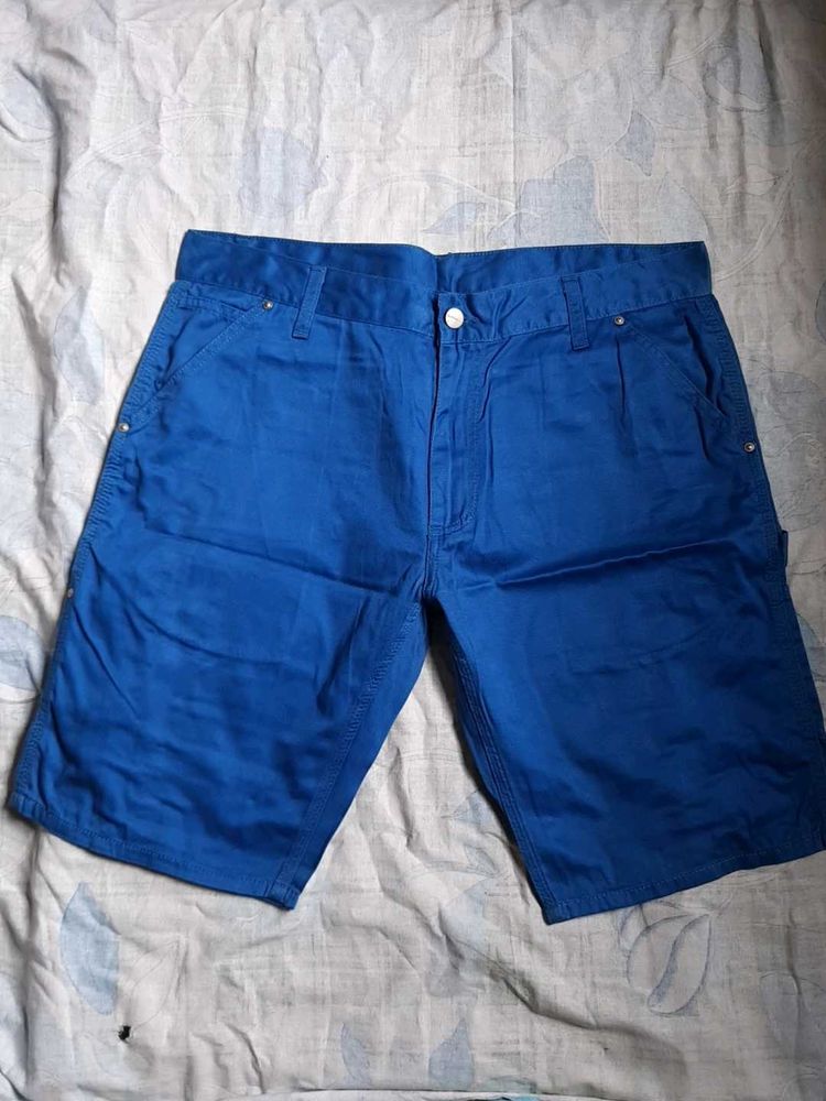 Men's Blue Cargo Shorts