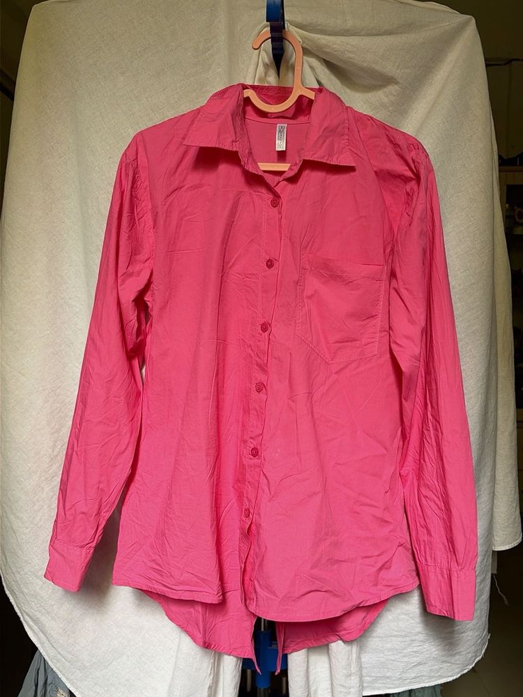 Pink Button-Up Shirt