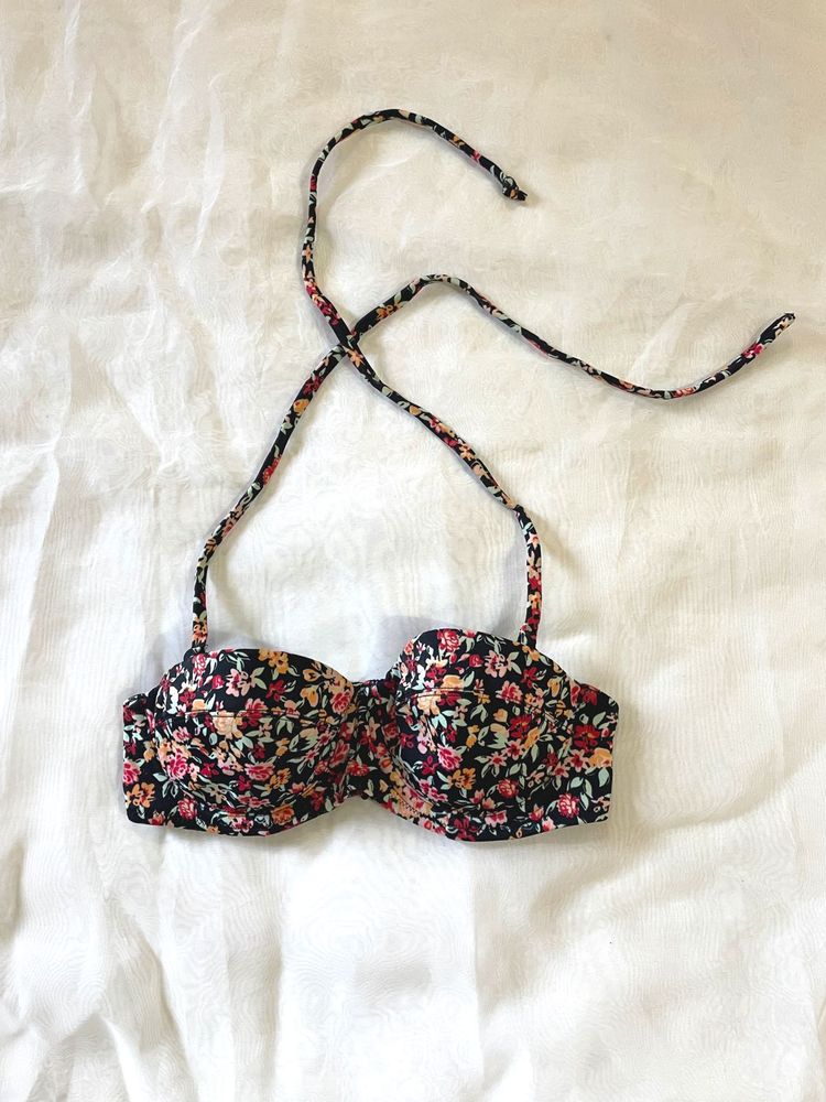 Floral Print Bikini Top