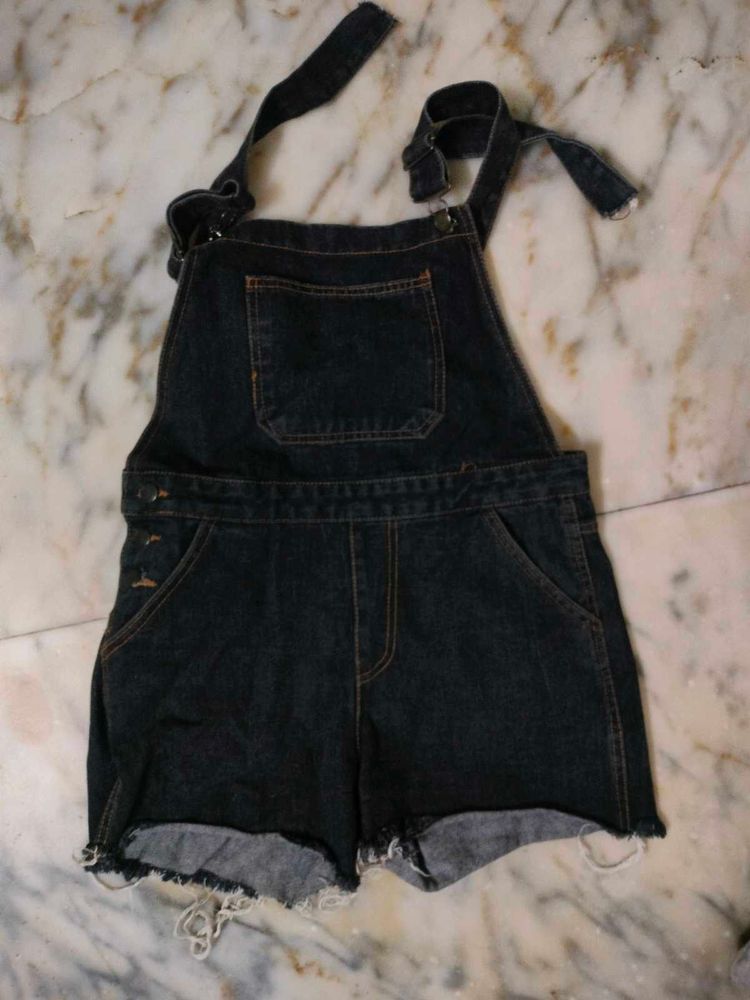 Denim Short Overalls