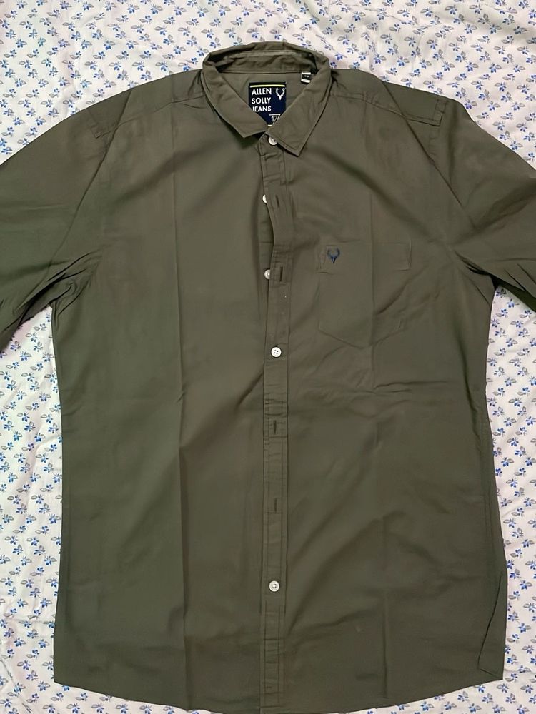 Allen Solly Men's Olive Green Shirt
