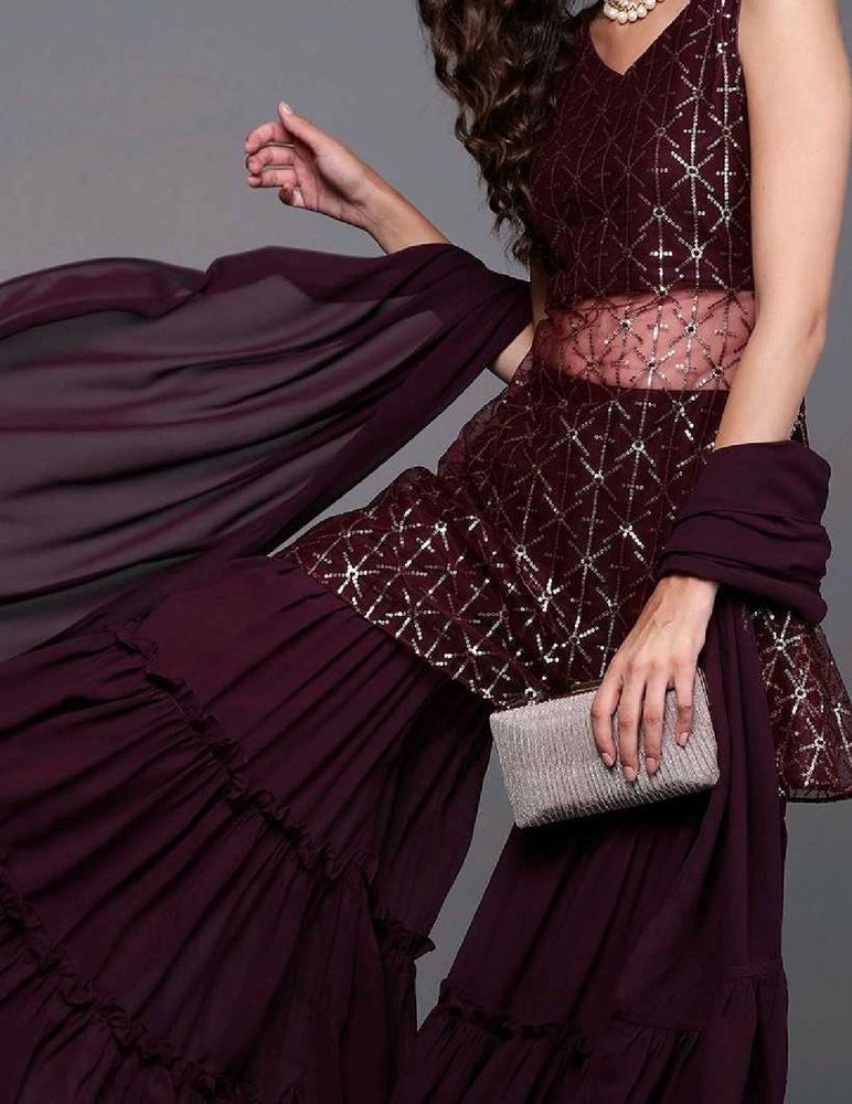 New Kurta with Sharara dupatta 3 piec