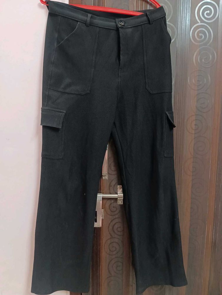 Stylish Black Cargo stretchable Pants