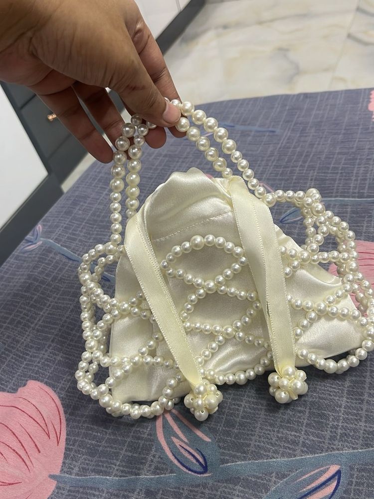 Pearl Beaded Evening Bag