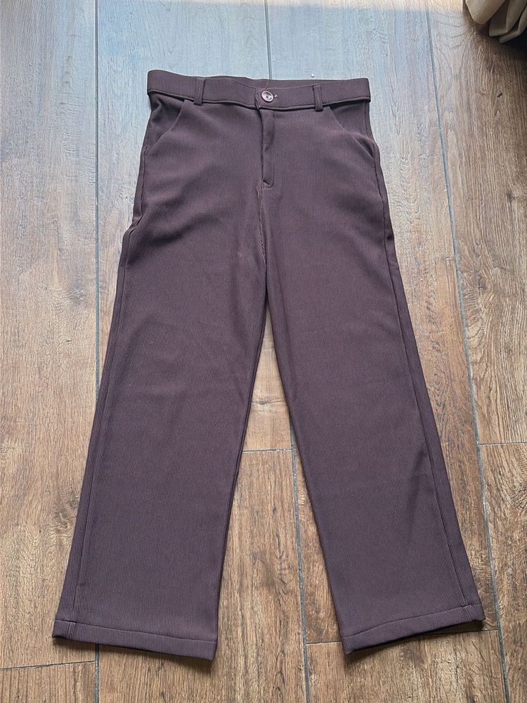 Stylish Brown Wide Leg Pants