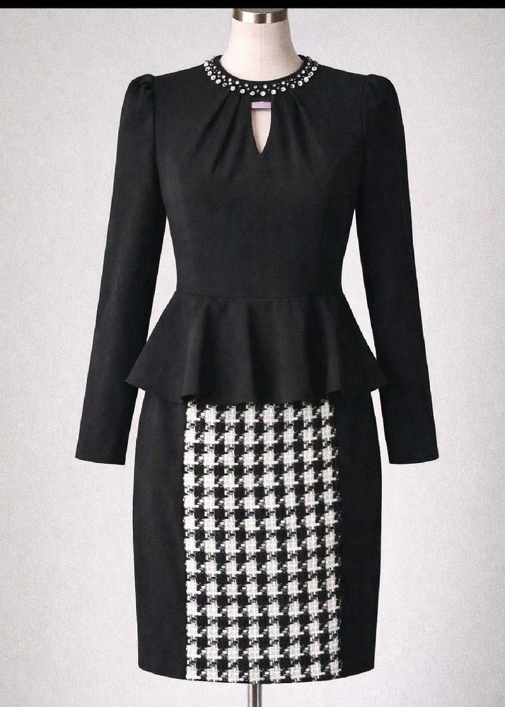 Elegant Classy B/W Dress 🖤