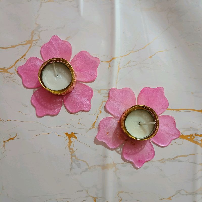 4 Flower Diya Decoration
