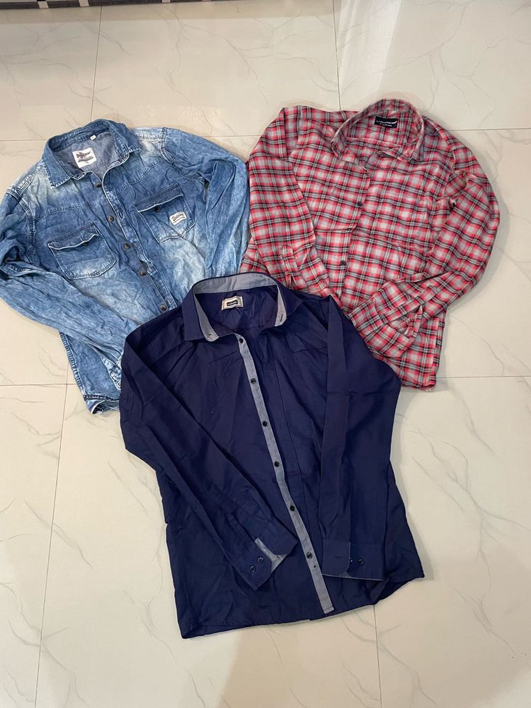 Bundle of 3 Men's Long Sleeve Shirts