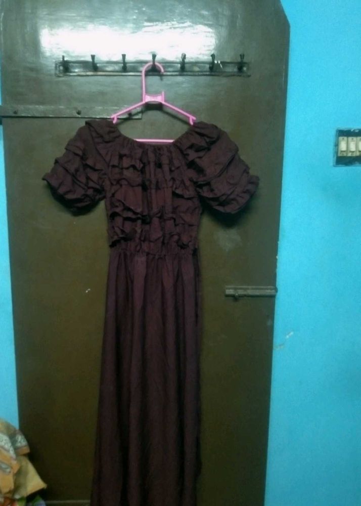 Women's Ruffled Boho Maxi Dress