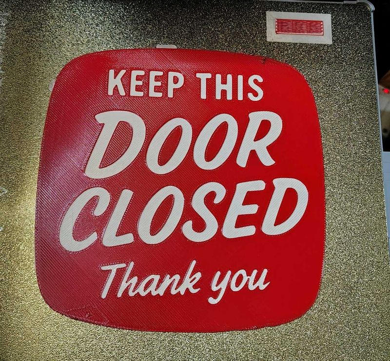 Vintage "Keep This Door Closed" Sign