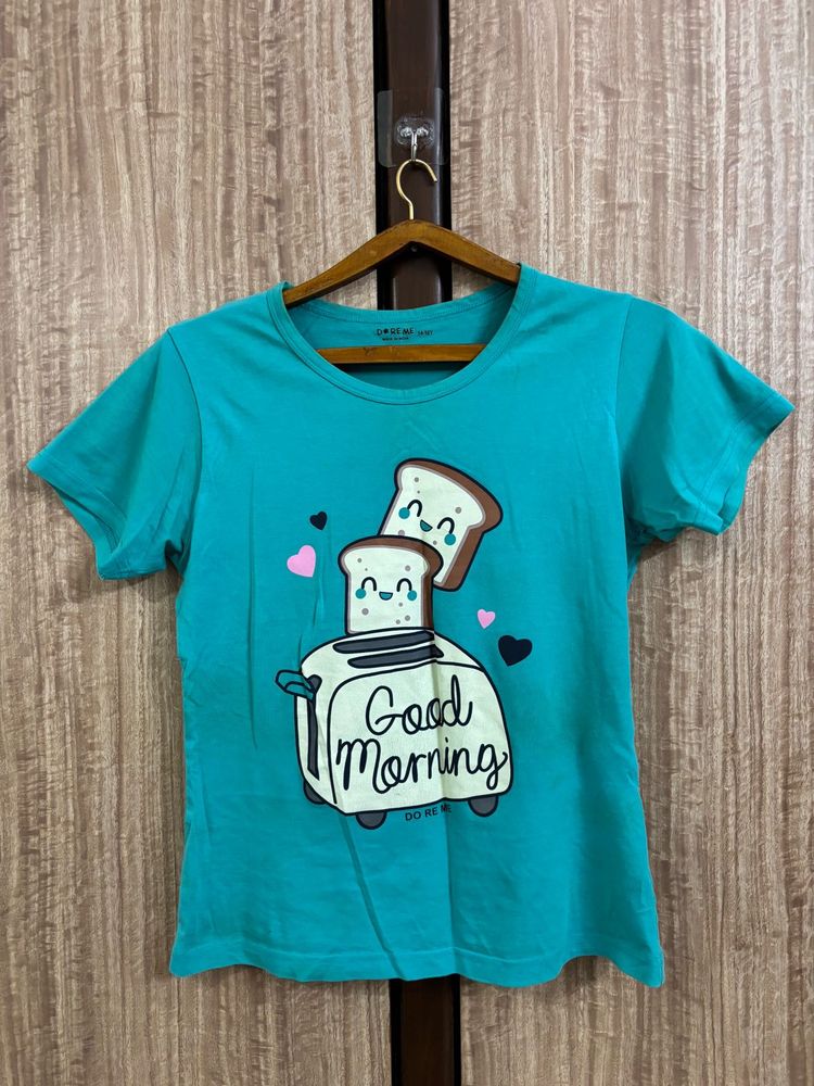 Cute "Good Morning" Graphic T-Shirt 💙💙