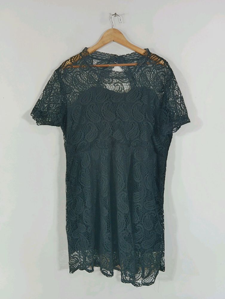 Black Lace Casual Dress (Women)