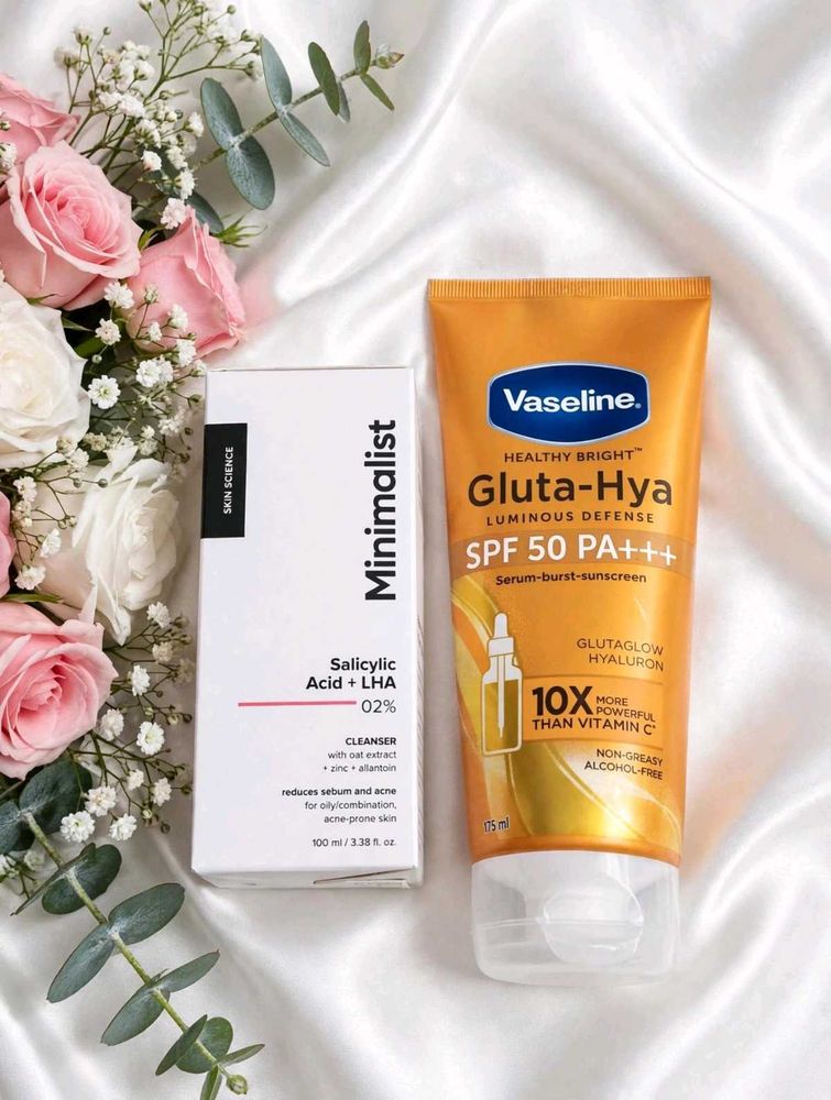 Minimalist Salicylic Acid Cleanser &amp; Vaseline Suns