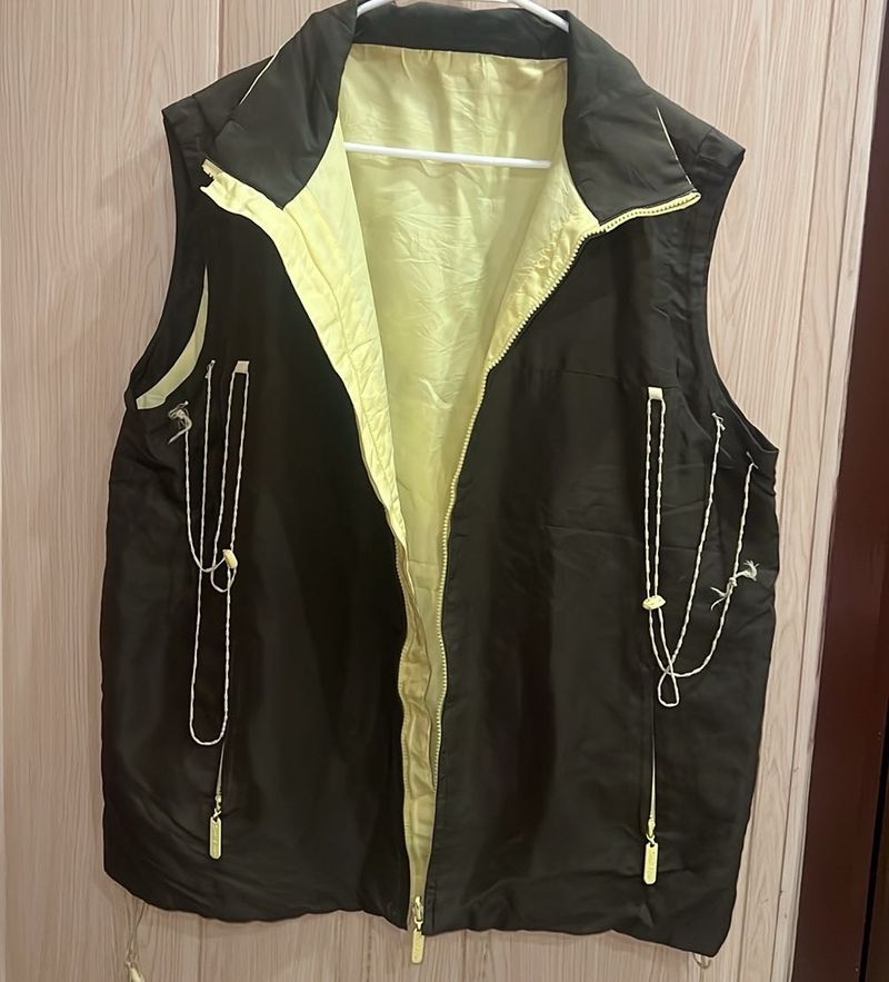 Reversible Vintage Olive Green Vest