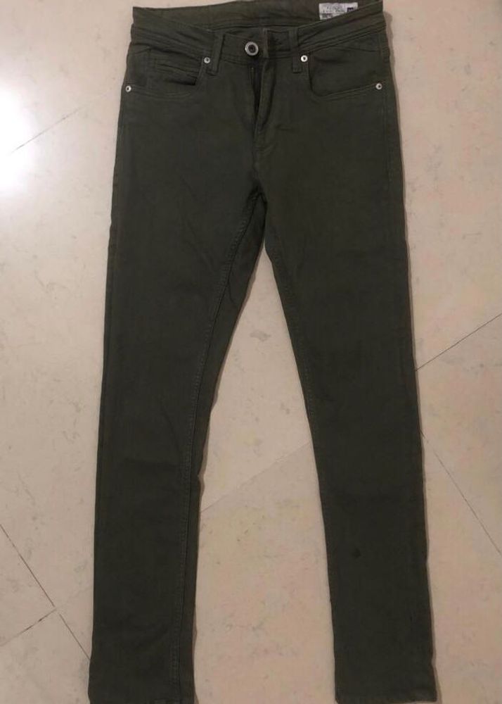 Olive Green Slim Fit Chinos