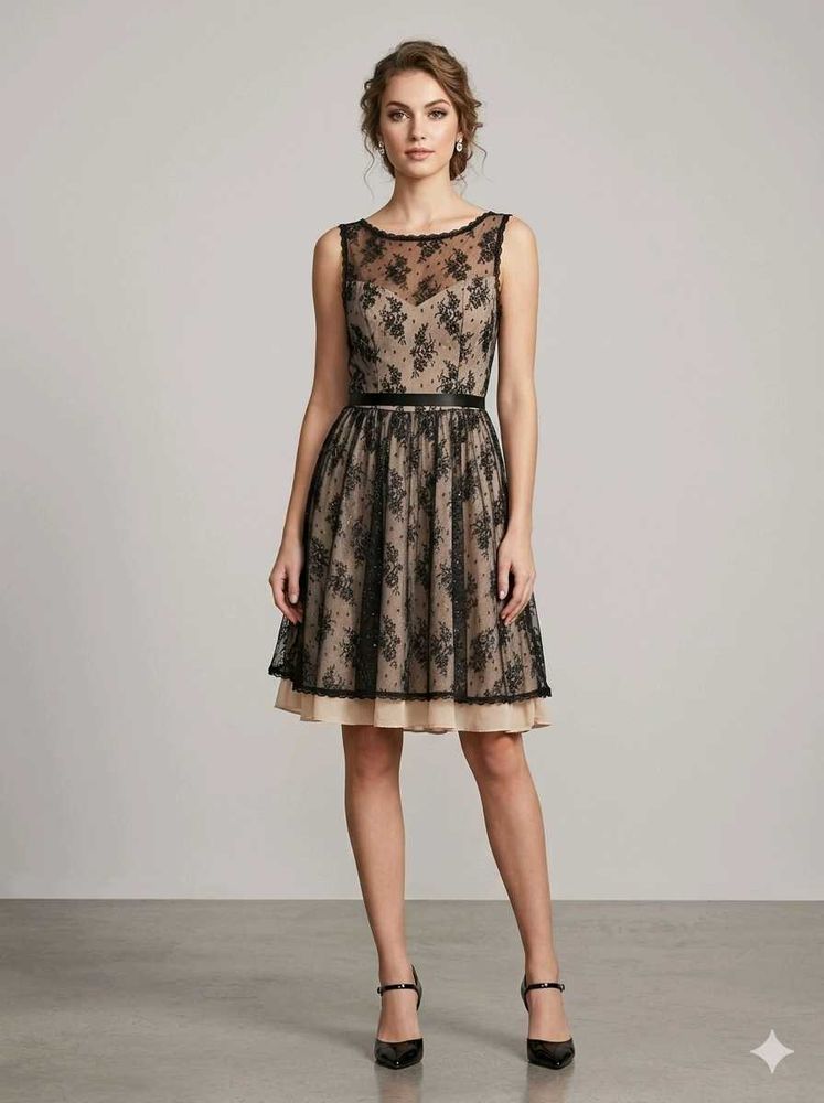 Elegant Lace Sheer Dress
