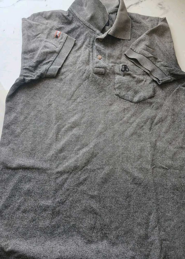 Men's Grey Polo T-Shirt