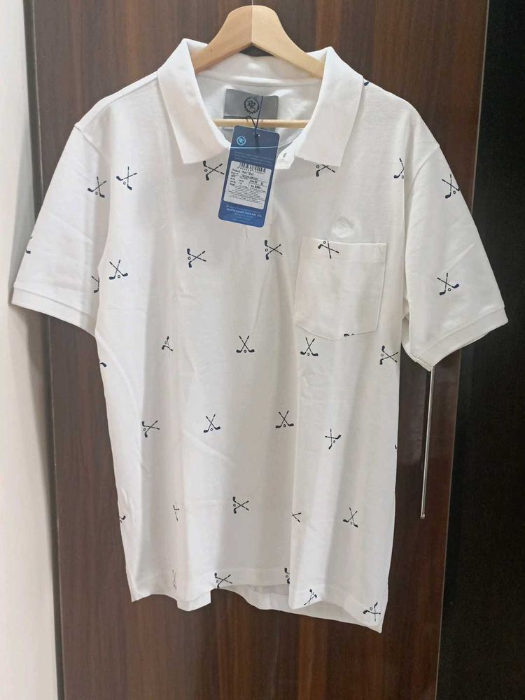 Golf Print Polo Shirt - New with Tags
