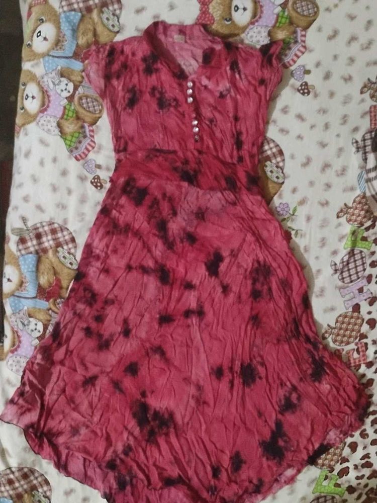 Stylish Tie-Dye Dress shut