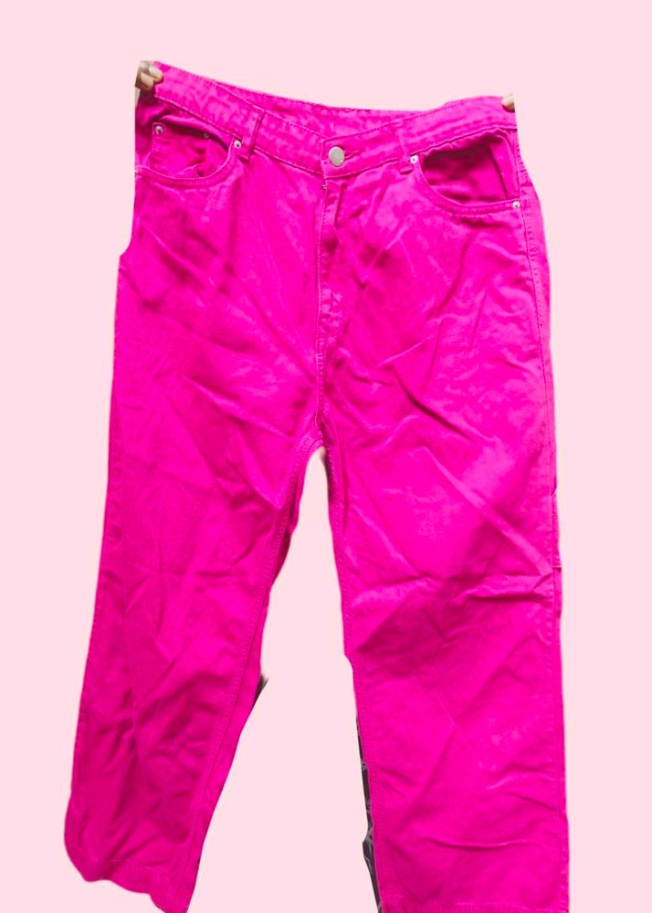 Recap- Hot Pink Denim Jeans