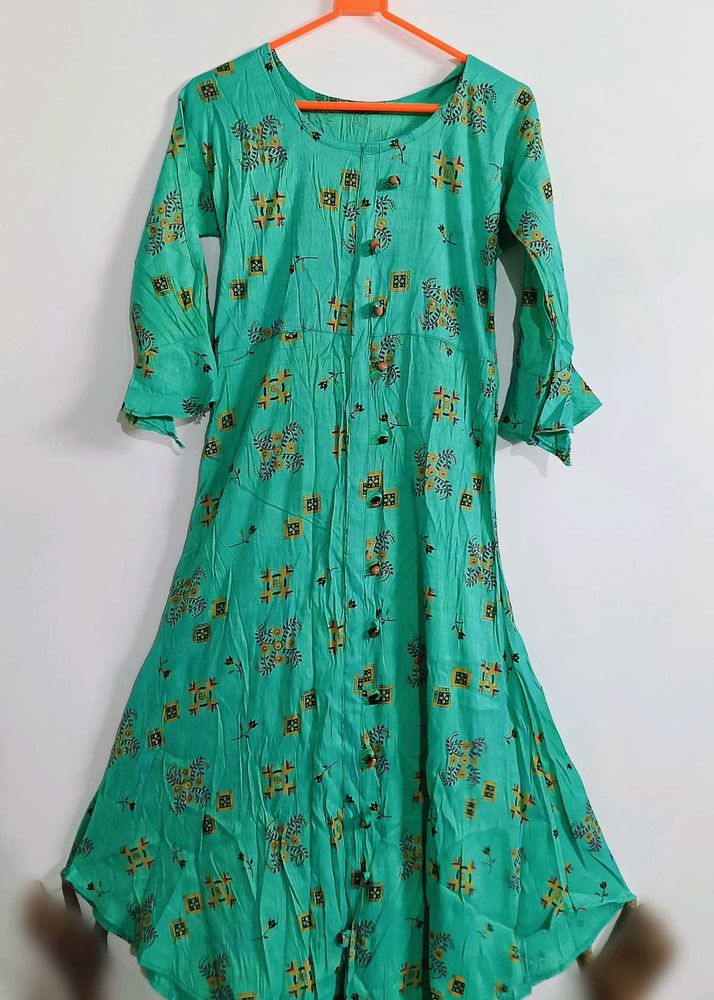 Green Printed Kurti size - M