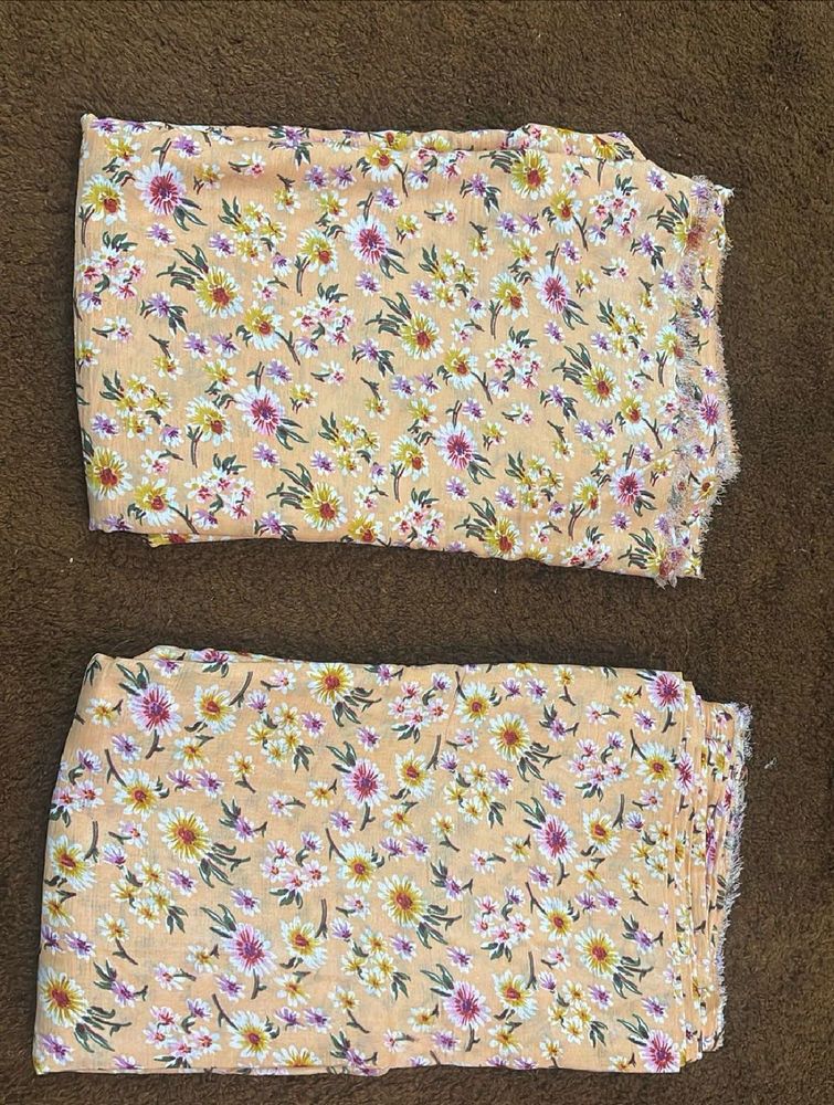👉free  Floral Print Dress Material Fabri