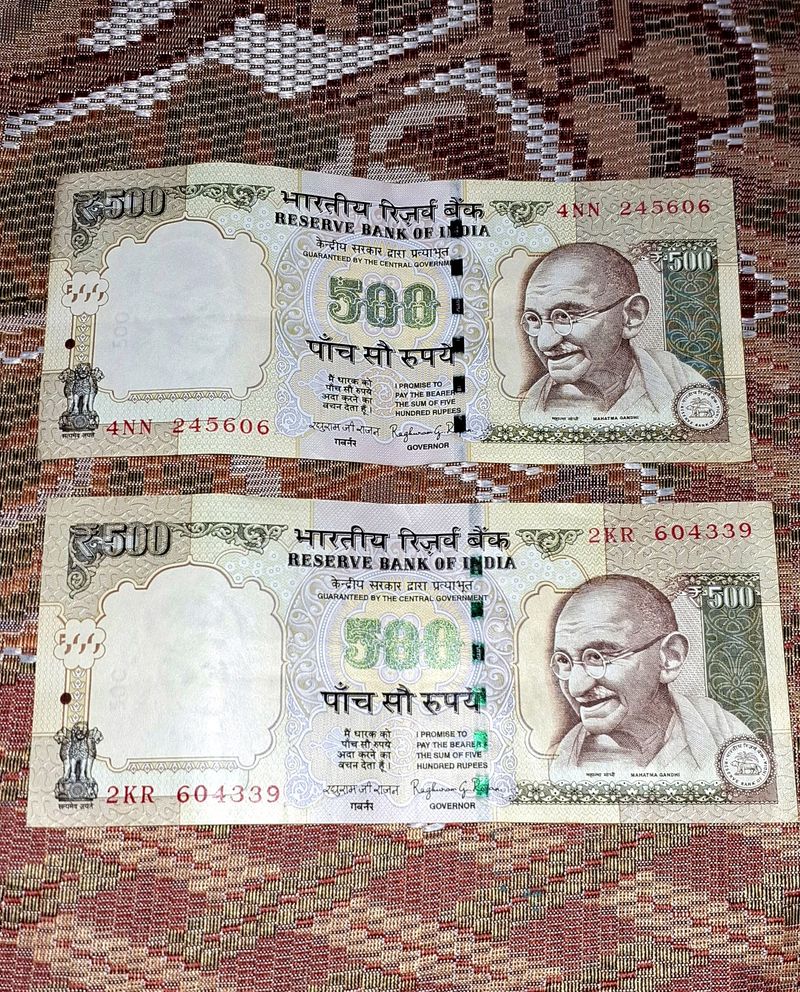 500+500 TWO Old Currancy Notes