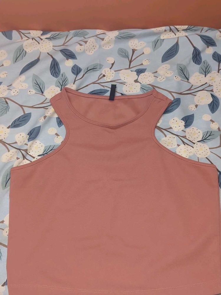 Rose Pink Racerback Tank Top
