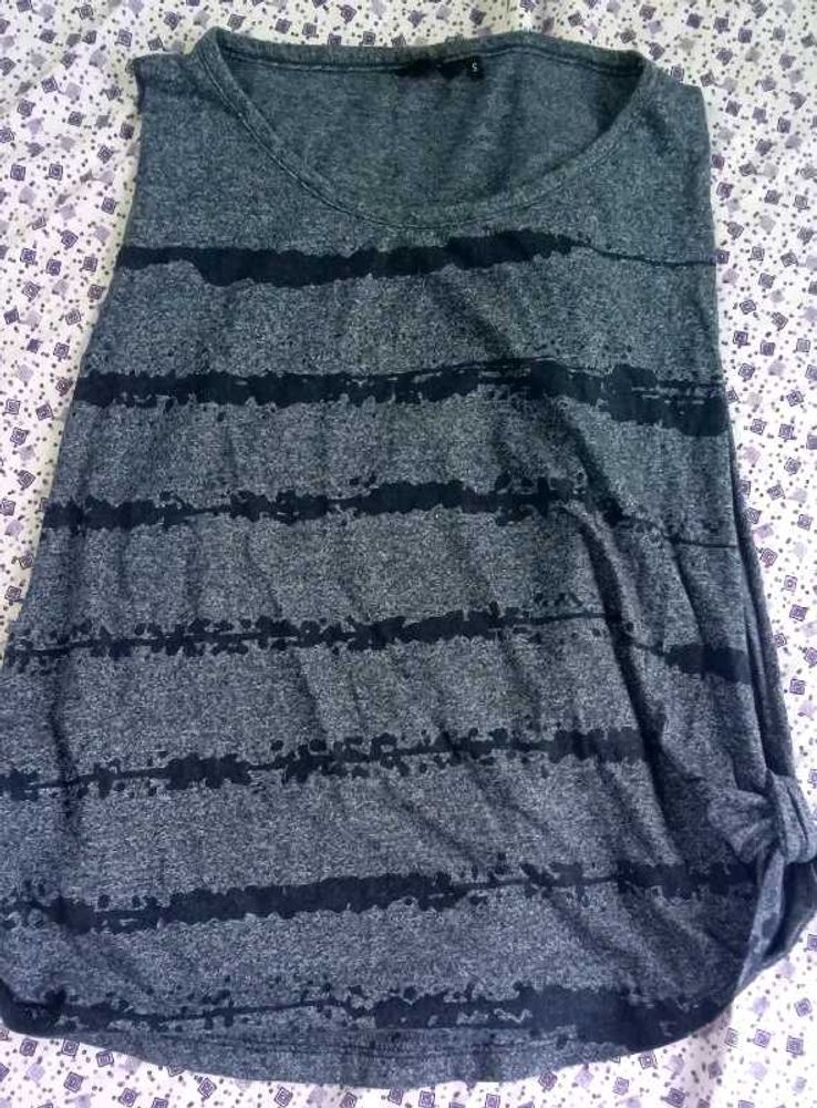 Gray Striped Tank Top