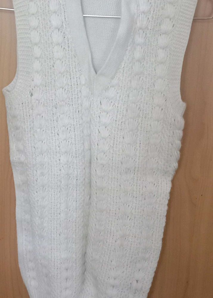 white colour knitted sweater for men or boys