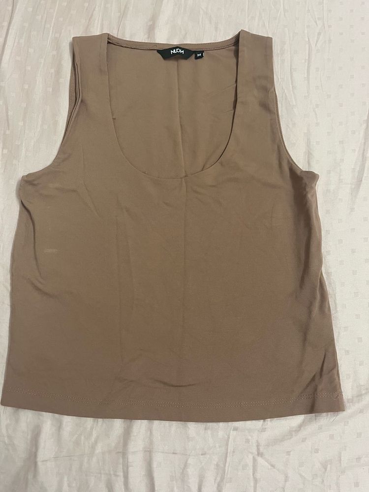 Minimalist Brown Tank Top