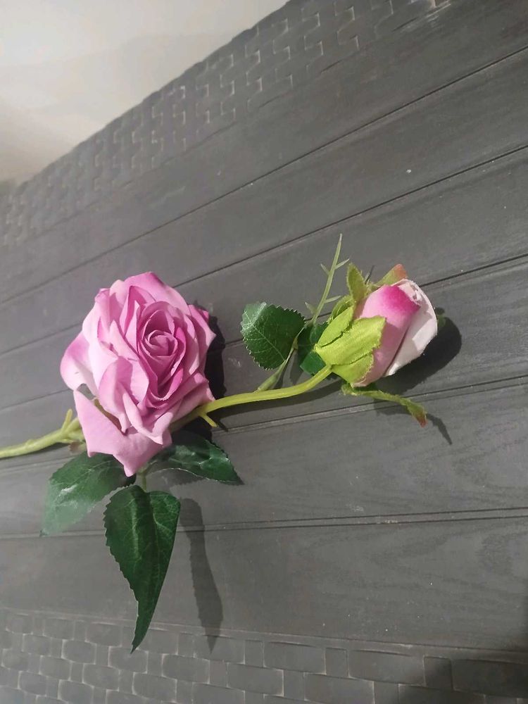 Artificial Pink Rose Stem