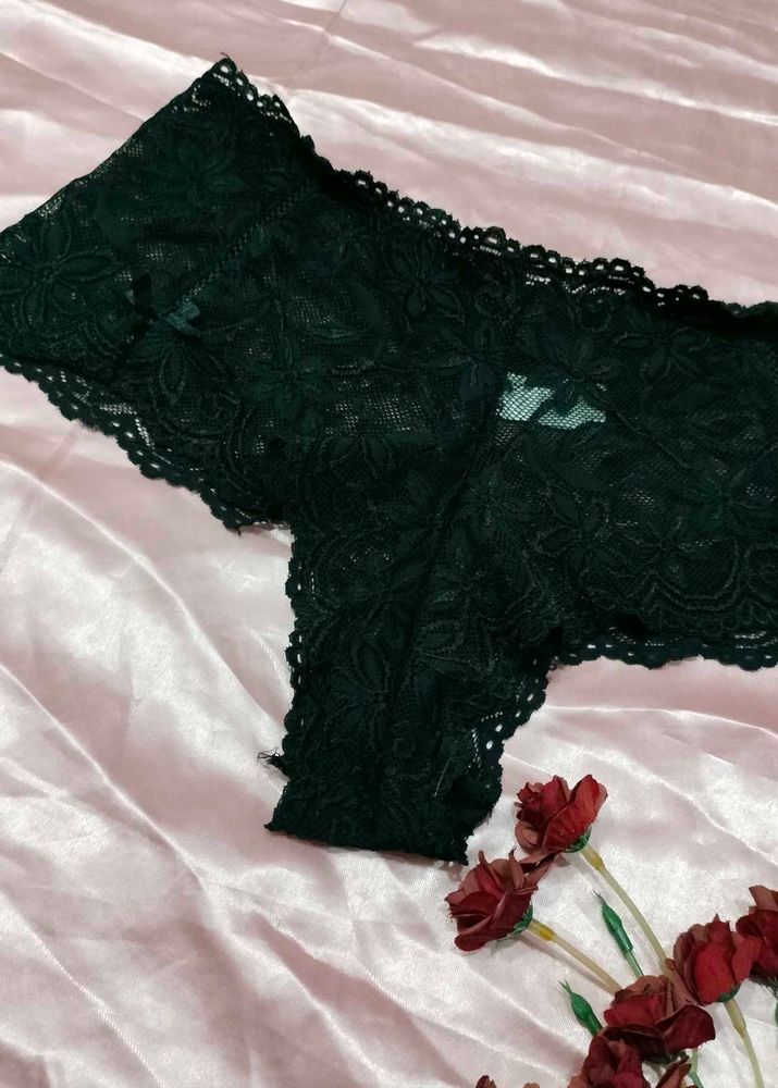 Elegant Black Lace Briefs