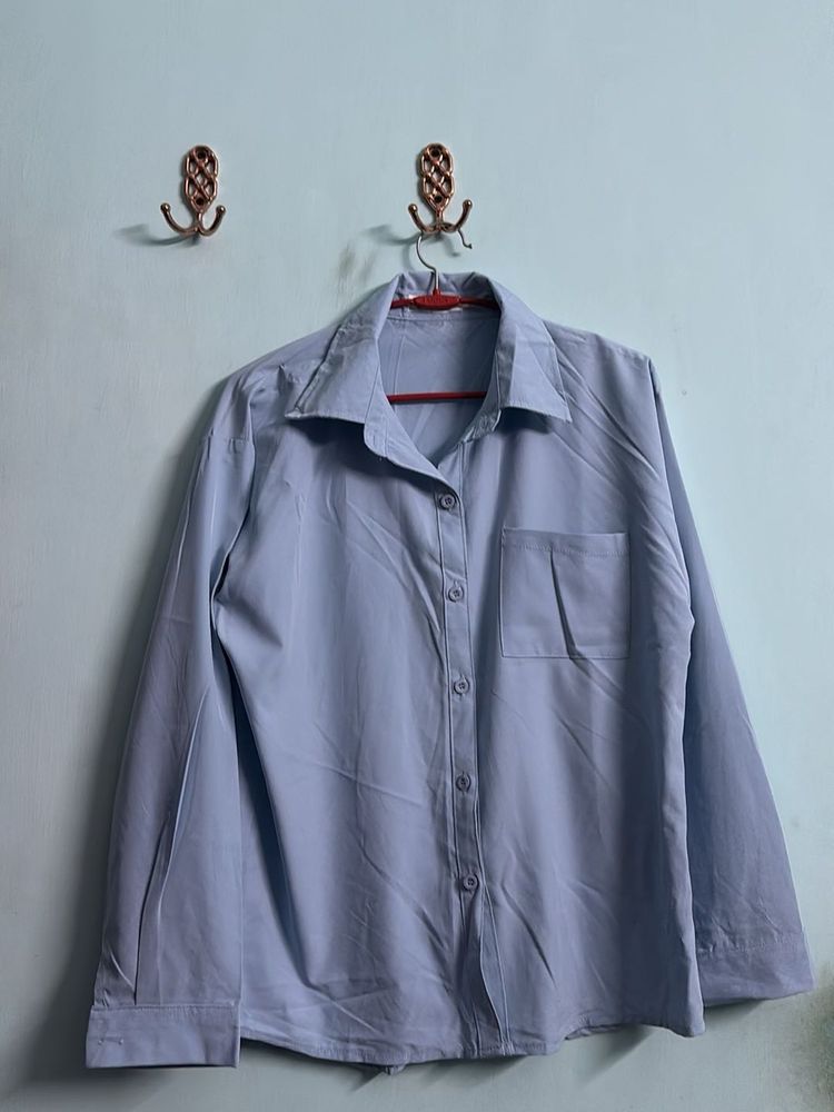 Formal Blue Button-Down Shirt