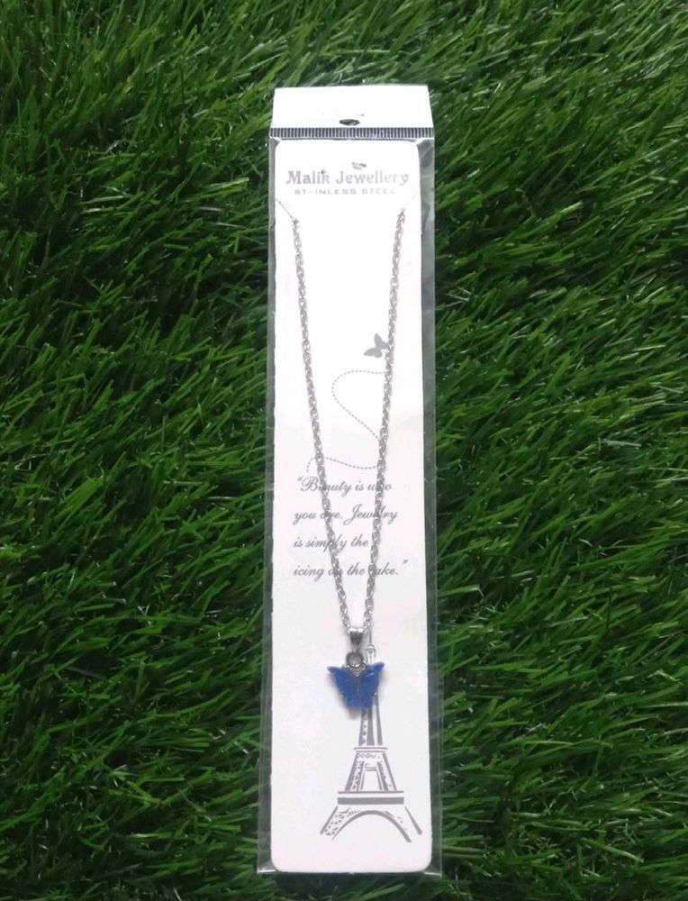 Butterfly Necklace 💙 (Blue) || Trending Pendents
