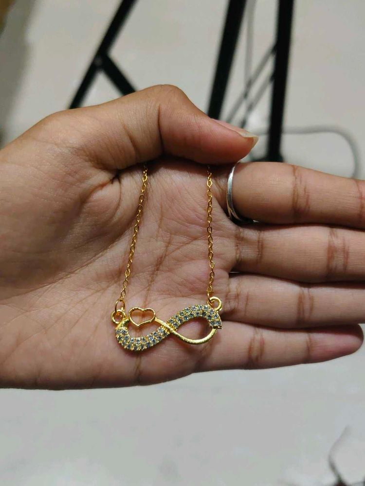 Gold Infinity Heart Necklace