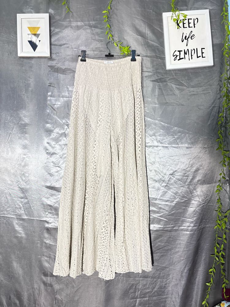 Bohemian Crochet Palazzo Pants