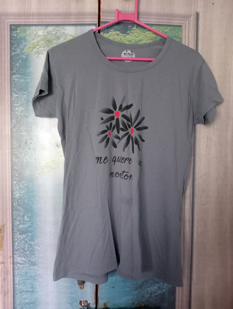 Pretty Metallic Grey Tshirt